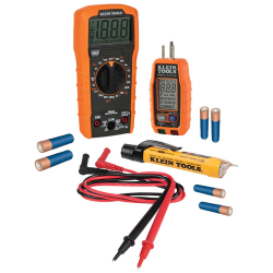 69355 Premium Electrical Tool Set with Multimeter, Volt Tester, Outlet Tester Image 