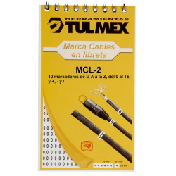 Tulmex MCL-2 Libretas Marcacables - 10 marcadores de la A a la Z, del 0 al 15, y +, - y / Image 
