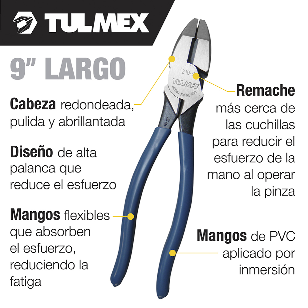 Pinza de Electricista Alta Palanca - 9 Pulgadas - | Klein Tools Mexico