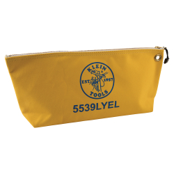 5539LYEL Bolsa con cierre relámpago, portaherramientas grande de 45,7 cm de lona amarilla