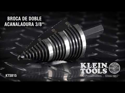 Broca escalonada hexagonal de 3/8'', 3 tamaños, doble acanaladura - Mod. KTSB15