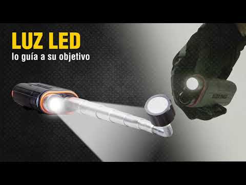 Herramienta telescópica con luz LED e iman para recoger elementos. - Mod. 56027