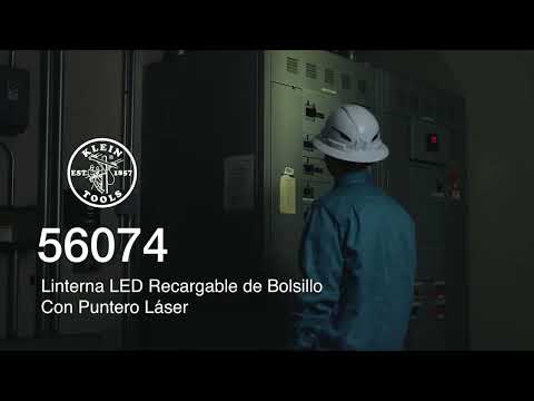 Linterna LED recargable de bolsillo con puntero láser - Mod. 56074
