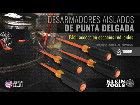 Juego de desarmadores con aislamiento punta delgada - Mod. 33732INS, 33734INS, 33736INS