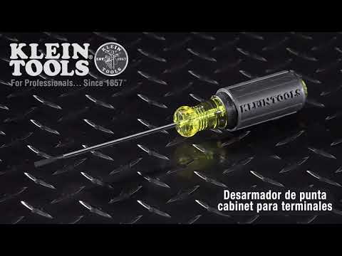 Desarmador de punta cabinet de 0.32 cm para bloques de terminales - Mod. 612-4