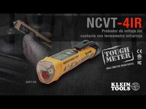 Probador de voltaje sin contacto con termómetro infrarrojo MULTÍMETRO RESISTENTE. - Mod. NCVT-4IR