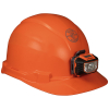 60900 Casco de seguridad tipo cachucha naranja sin ventilación con luz frontal Image 2