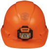 60900 Casco de seguridad tipo cachucha naranja sin ventilación con luz frontal Image 3