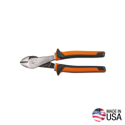 200048EINS Diagonal Cutting Pliers, Insulated, Angled Head, 8-Inch Image 