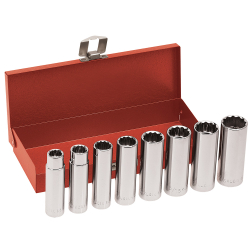 65514 1/2-Inch Drive Deep Socket Wrench Set, 8-Piece Image 