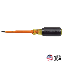 6614INS Insulated Screwdriver, #1 Square Tip, 4-Inch Shank Image 