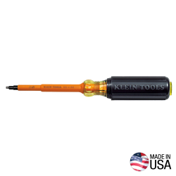 6624INS Insulated Screwdriver, #2 Square, 4-Inch Round Shank Image 