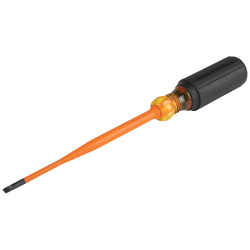6916INS Slim-Tip Insulated Screwdriver, 3/16-Inch Cabinet, 6-Inch Round Shank Image 